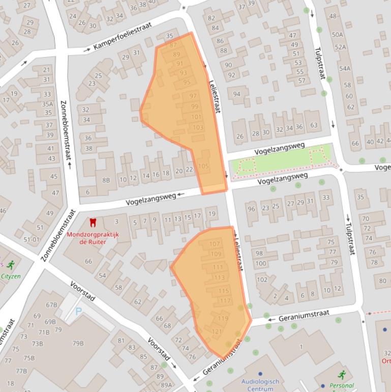 Kaart van postcodegebied 4461PE.