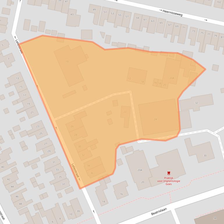 Kaart van postcodegebied 4461PG.