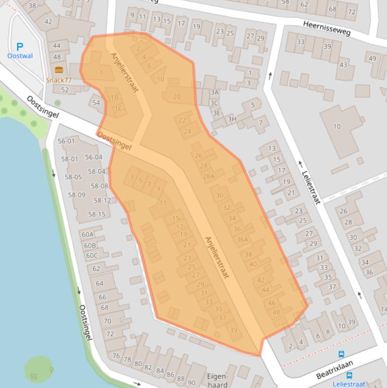 Kaart van postcodegebied 4461PP.