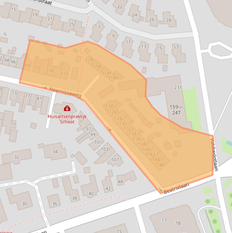 Kaart van postcodegebied 4461PX.