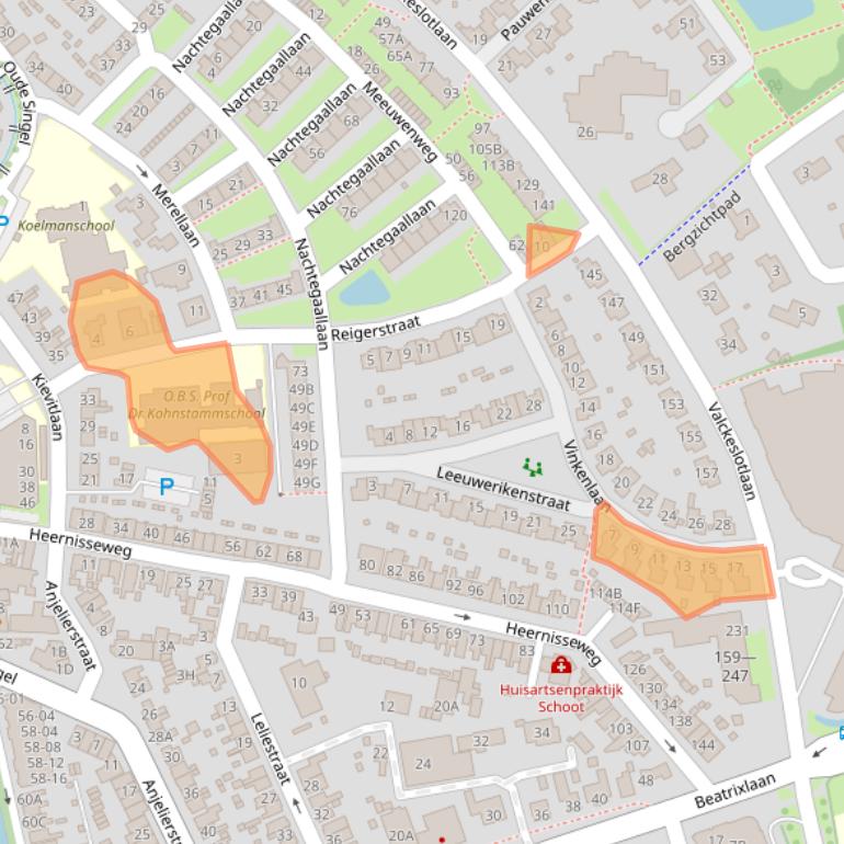 Kaart van postcodegebied 4461RE.