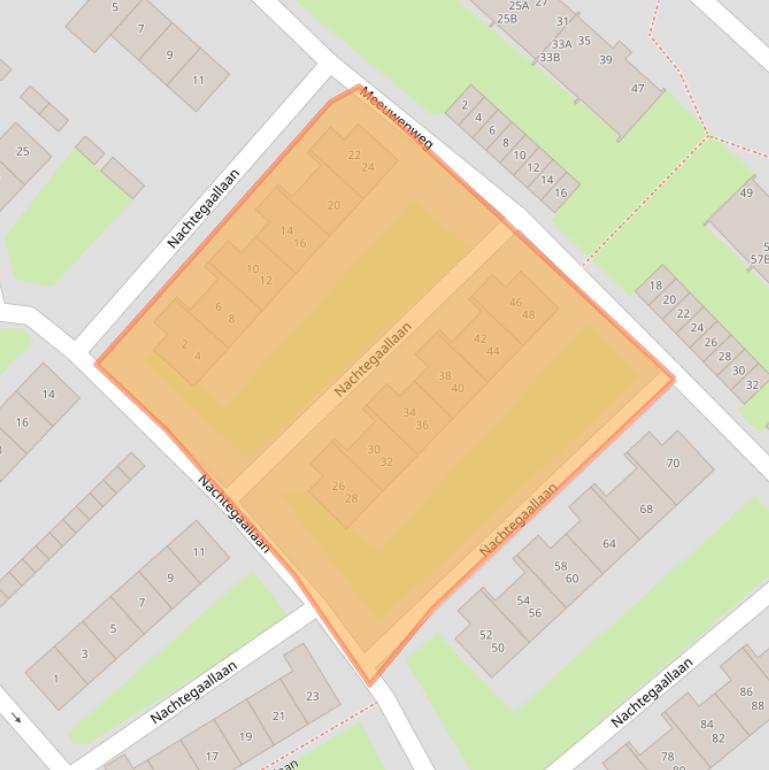 Kaart van postcodegebied 4461RL.