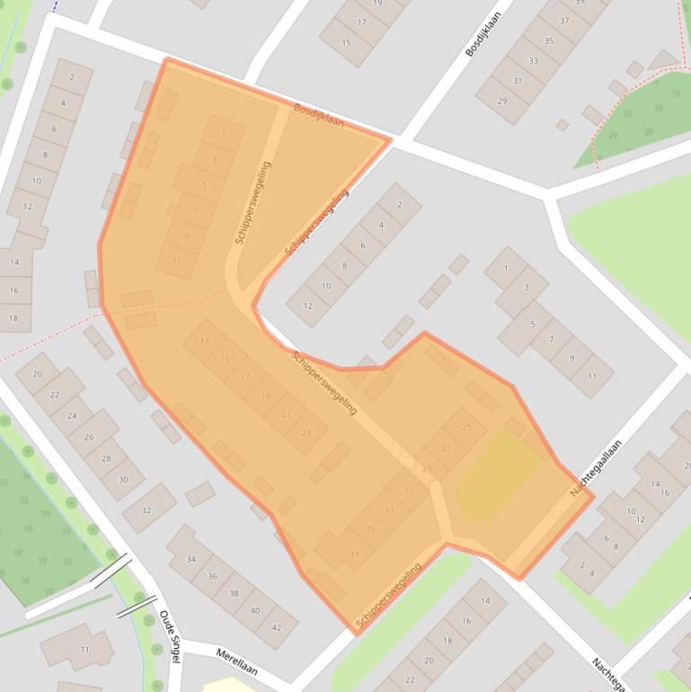 Kaart van postcodegebied 4461RP.