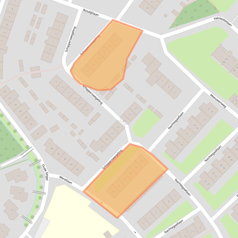 Kaart van postcodegebied 4461RR.