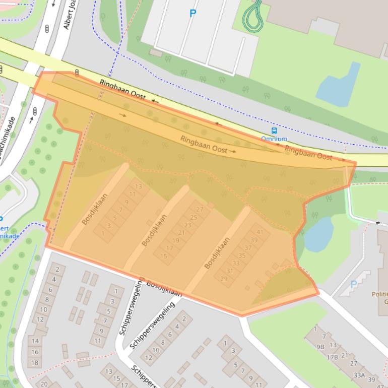 Kaart van postcodegebied 4461RW.