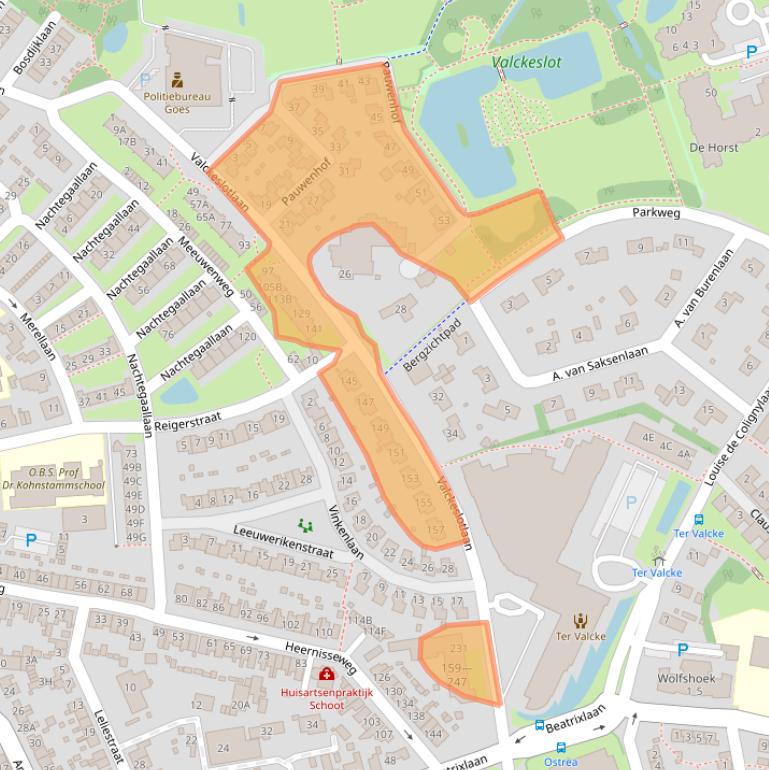 Kaart van postcodegebied 4461SC.