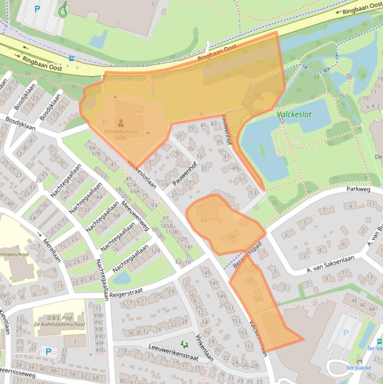 Kaart van postcodegebied 4461SE.