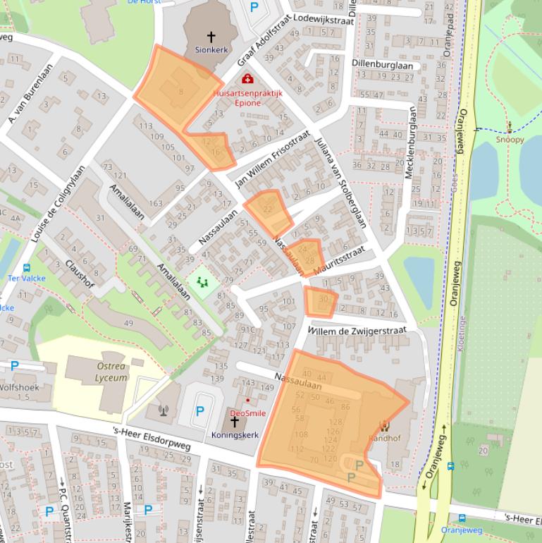 Kaart van postcodegebied 4461SX.