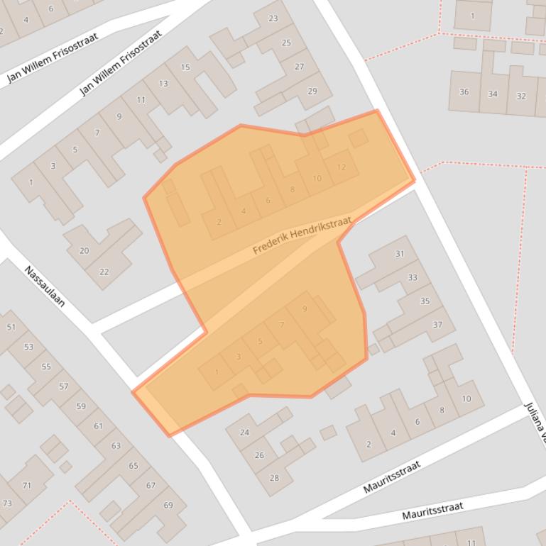 Kaart van postcodegebied 4461TB.