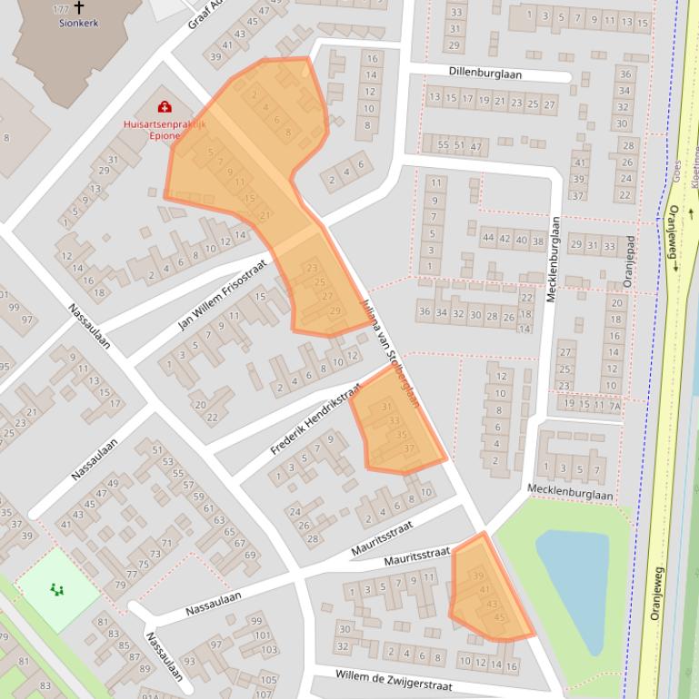 Kaart van postcodegebied 4461TG.