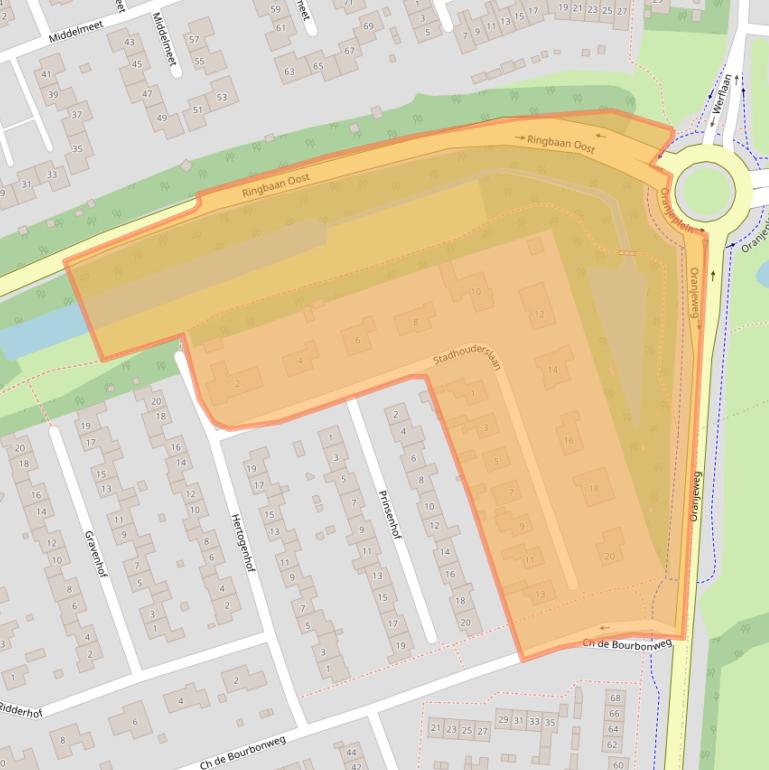 Kaart van postcodegebied 4461TT.