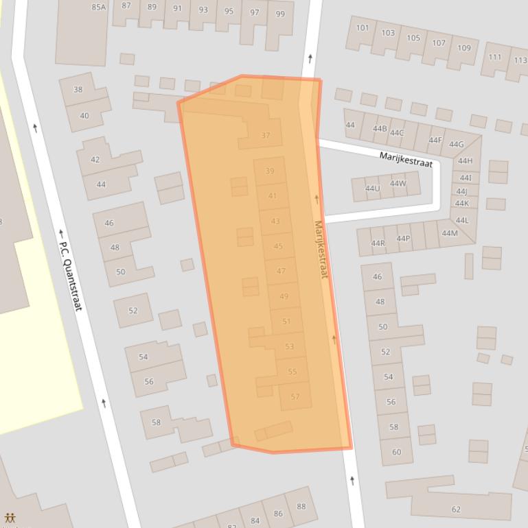 Kaart van postcodegebied 4461VG.