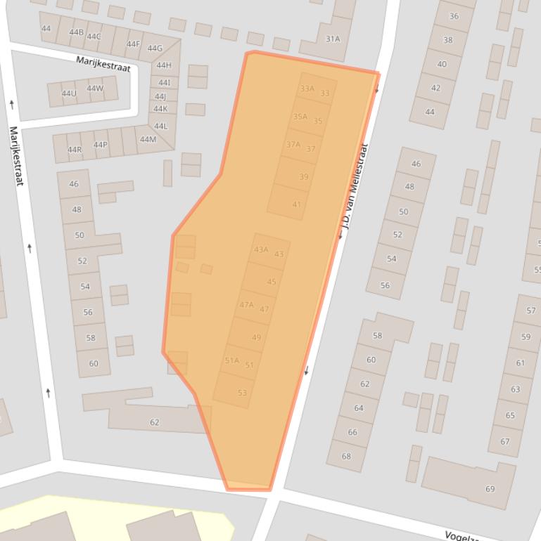 Kaart van postcodegebied 4461VR.