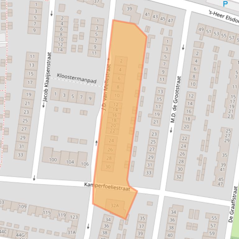 Kaart van postcodegebied 4461VS.
