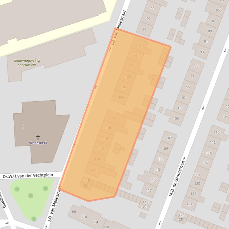 Kaart van postcodegebied 4461VW.