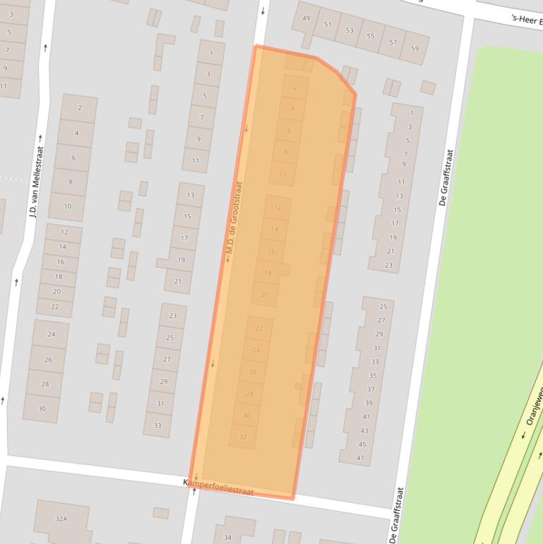 Kaart van postcodegebied 4461WC.
