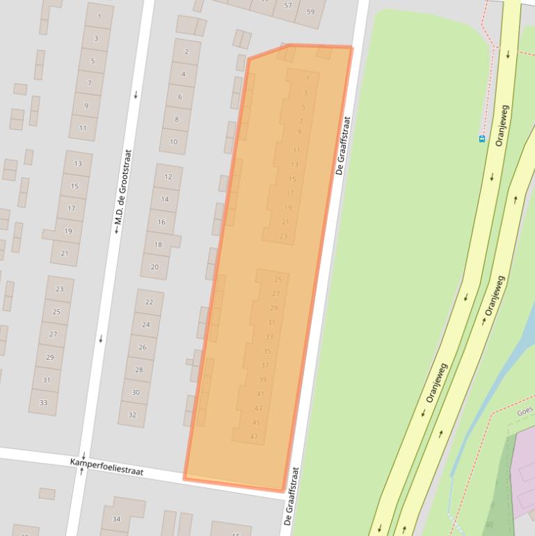 Kaart van postcodegebied 4461WN.