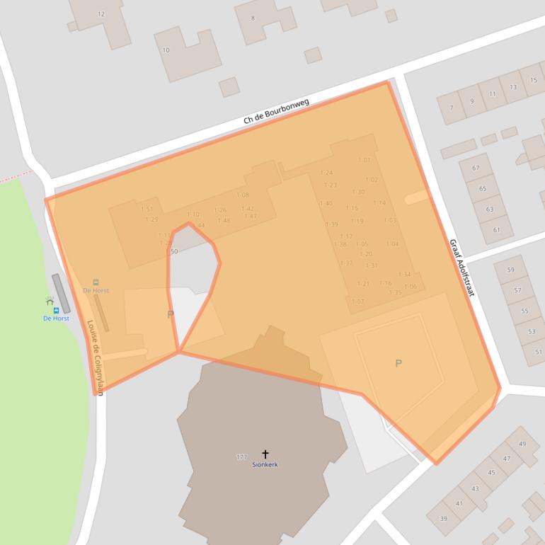 Kaart van postcodegebied 4461WX.