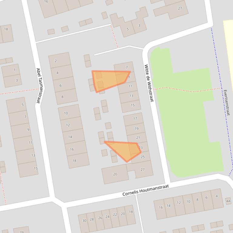 Kaart van postcodegebied 4461XW.