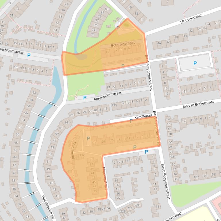 Kaart van postcodegebied 4461ZK.