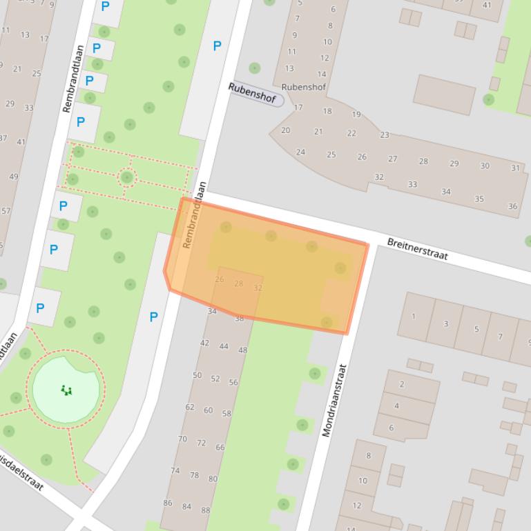 Kaart van postcodegebied 4462AJ.