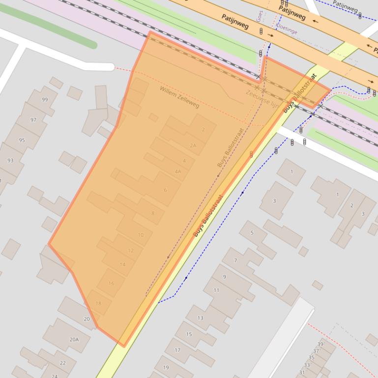 Kaart van postcodegebied 4462AP.