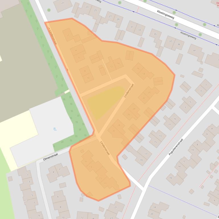 Kaart van postcodegebied 4462BC.