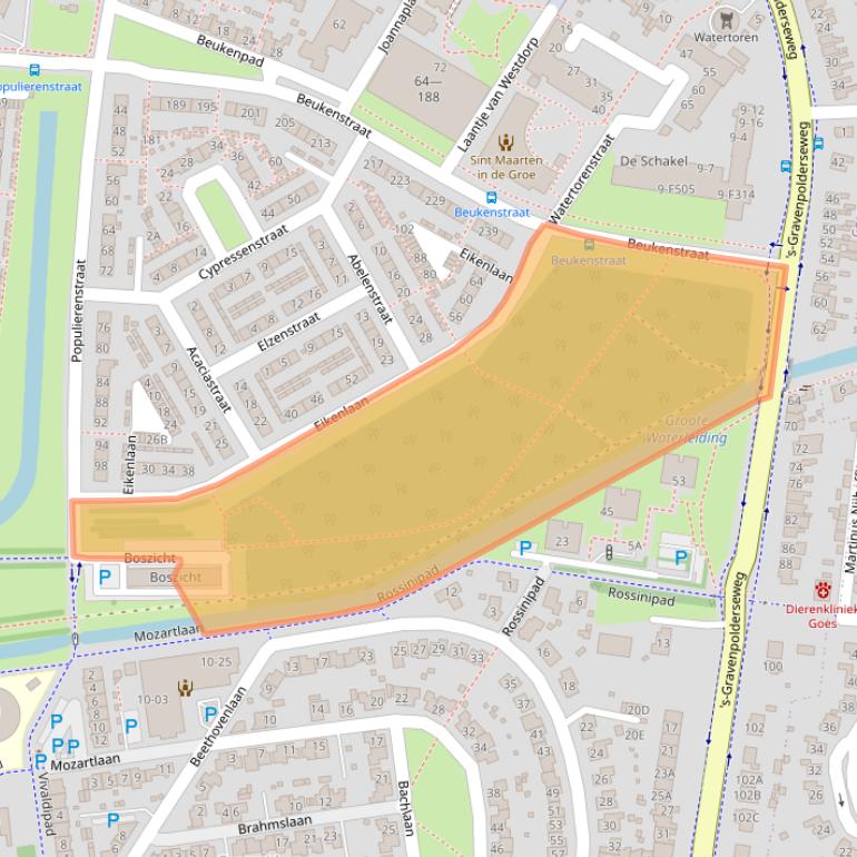 Kaart van postcodegebied 4462BH.