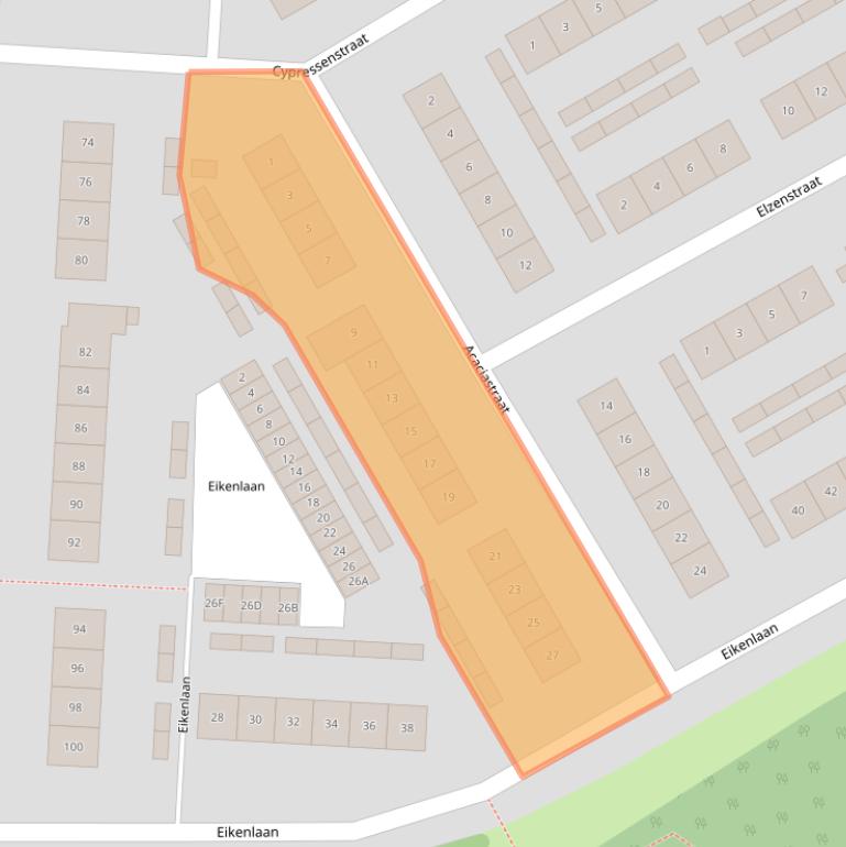 Kaart van postcodegebied 4462BM.