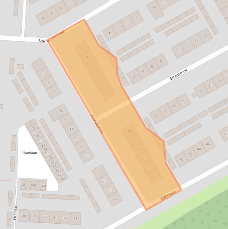 Kaart van postcodegebied 4462BN.