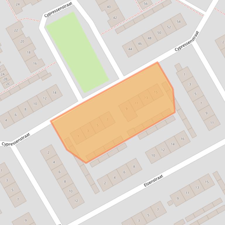 Kaart van postcodegebied 4462BT.