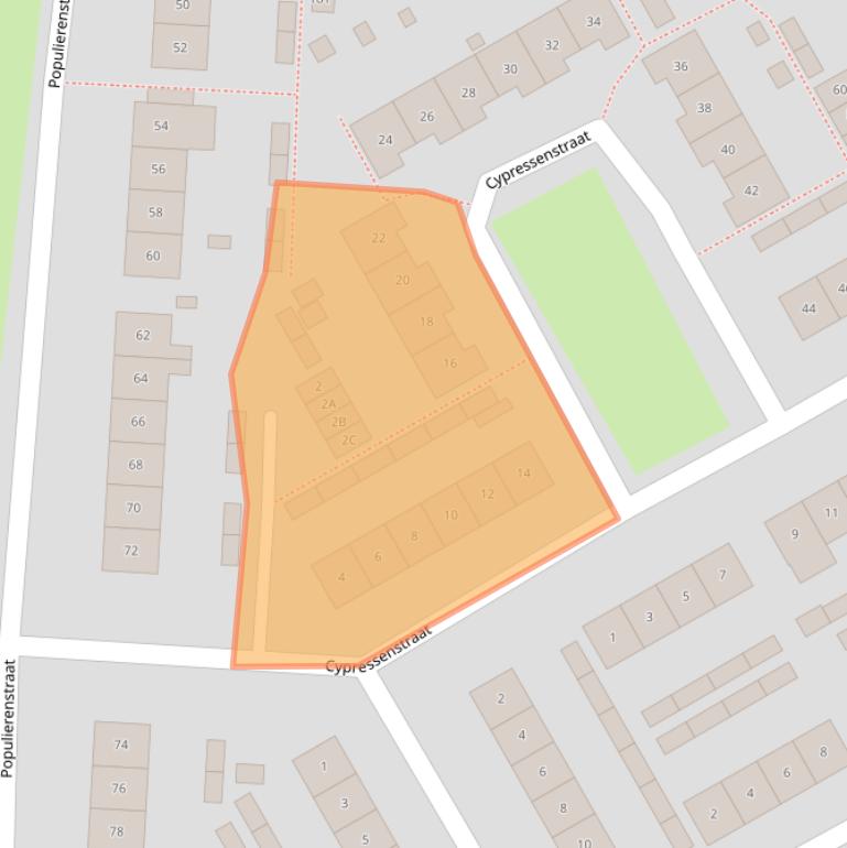 Kaart van postcodegebied 4462BV.