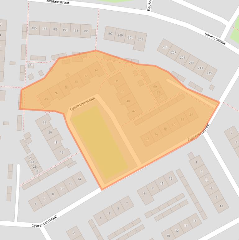 Kaart van postcodegebied 4462BW.