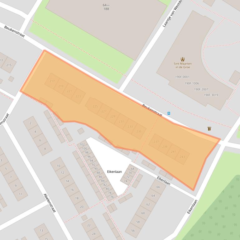 Kaart van postcodegebied 4462BZ.