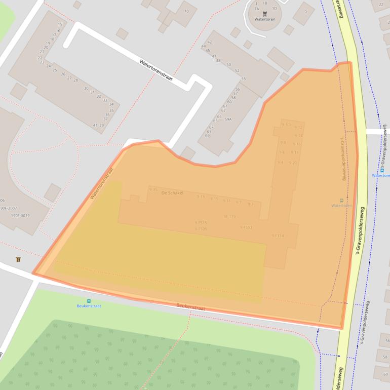 Kaart van postcodegebied 4462CD.