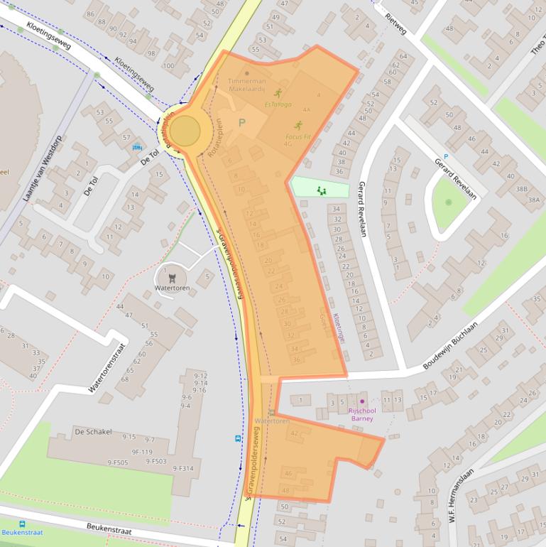 Kaart van postcodegebied 4462CG.