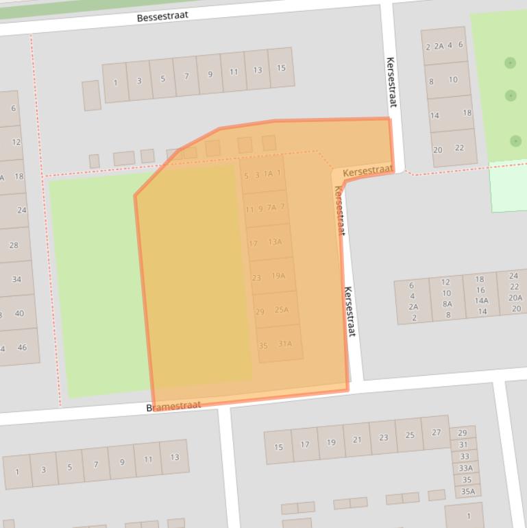 Kaart van postcodegebied 4462CN.