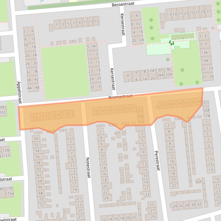 Kaart van postcodegebied 4462CV.