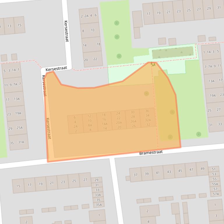 Kaart van postcodegebied 4462CX.