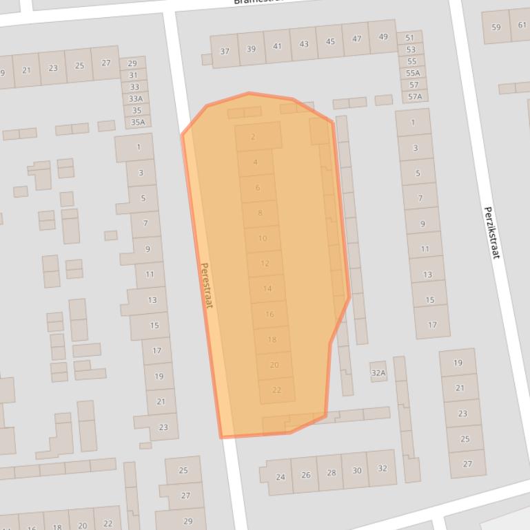 Kaart van postcodegebied 4462ED.