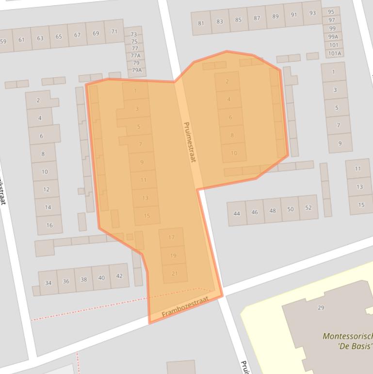 Kaart van postcodegebied 4462EH.