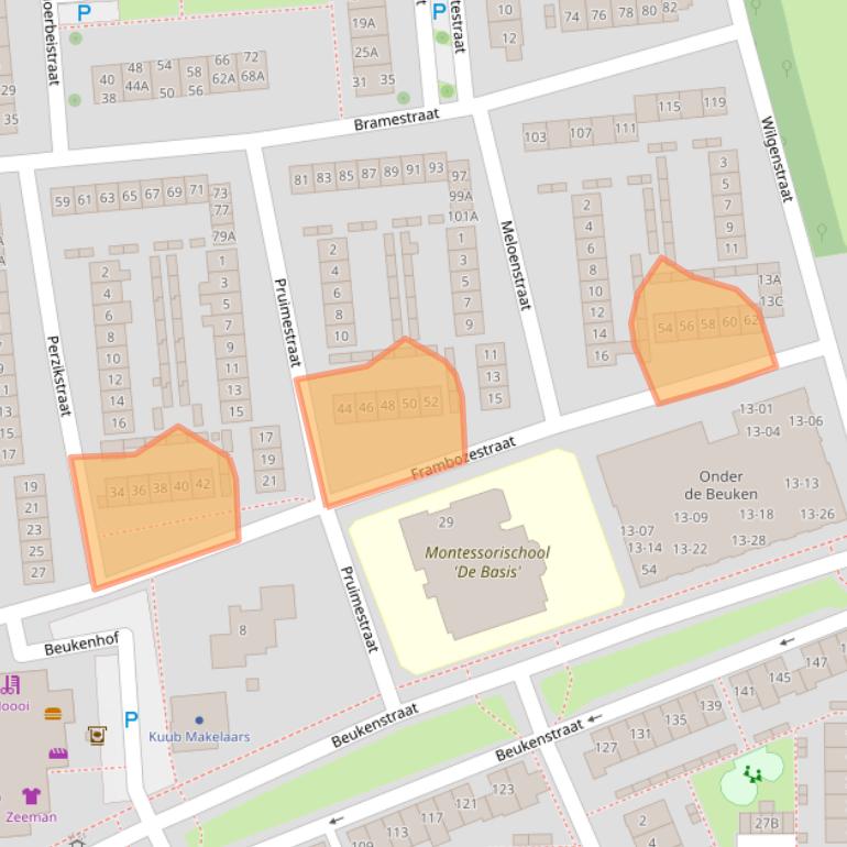 Kaart van postcodegebied 4462EM.