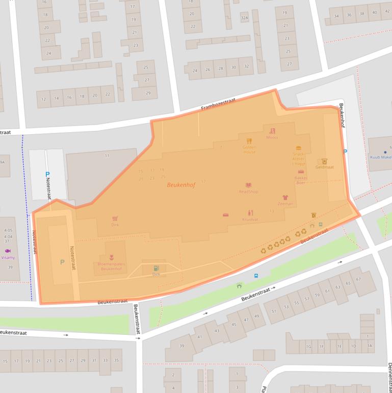 Kaart van postcodegebied 4462EN.