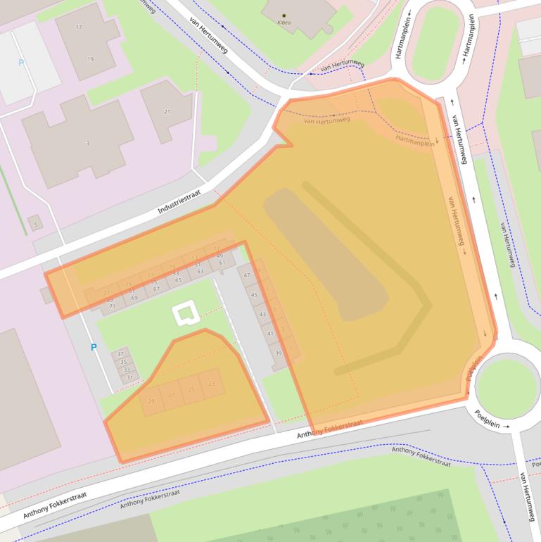 Kaart van postcodegebied 4462ER.