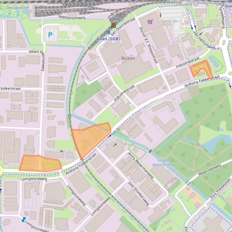 Kaart van postcodegebied 4462ES.