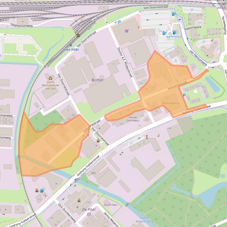 Kaart van postcodegebied 4462EZ.