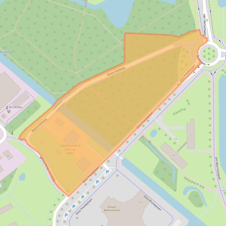 Kaart van postcodegebied 4462GD.