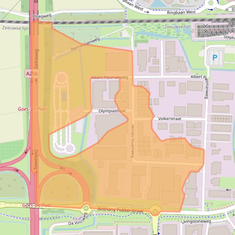 Kaart van postcodegebied 4462GE.