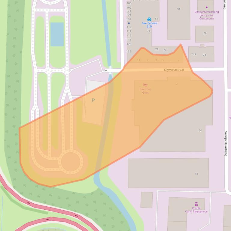 Kaart van postcodegebied 4462GG.