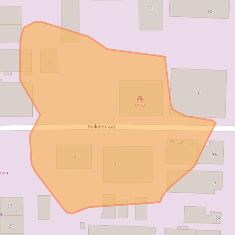 Kaart van postcodegebied 4462GH.